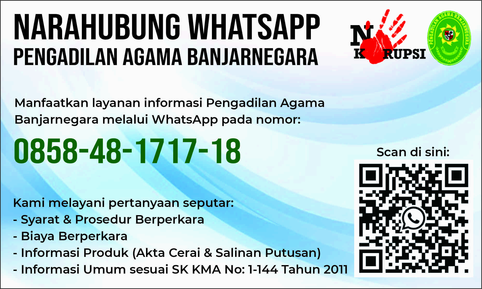Layanan Informasi Melalui WhatsApp