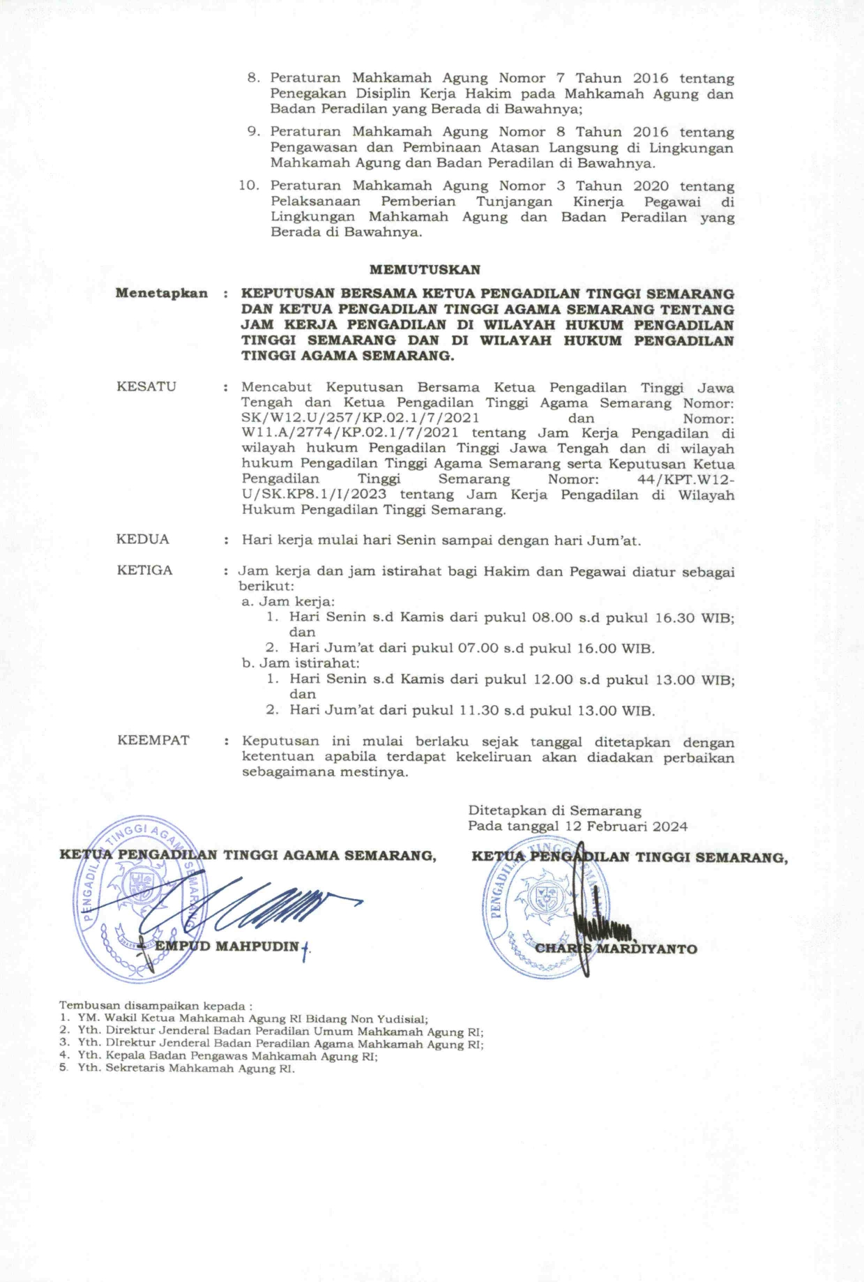 SKB Jam Kerja PT dan PTA Smg Tahun 2024 page 0002