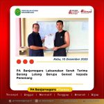 PA Banjarnegara Laksanakan Serah Terima Barang Lelang Berupa Genset kepada Pemenang