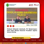 Perkuat Ukhuwah Islamiyah, PA Banjarnegara Ikuti Halal Bihalal Nasional Peradilan Agama Secara Daring