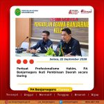 Perkuat Profesionalisme Hakim, PA Banjarnegara Ikuti Pembinaan Daerah secara Daring
