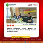 Dukung Kelayakan Rumah Negara, PA Banjarnegara Ikuti Zoom Meeting Rencana Renovasi TA 2027
